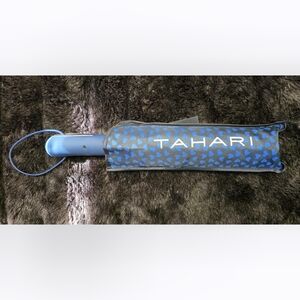 Tahari Blue Spotted Umbrella Sleeve with Wrist Strap